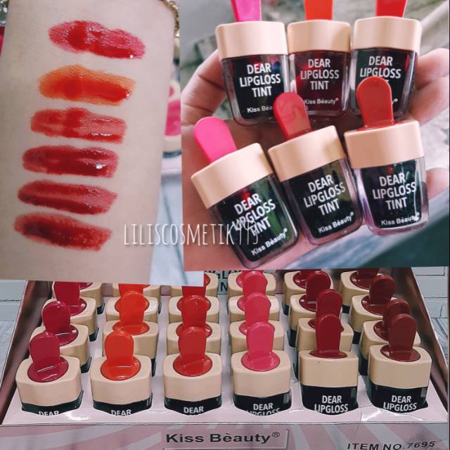 Lip Tint Kiss Beauty Ice Cream Dear Sweet Per 6pc Shopee Indonesia