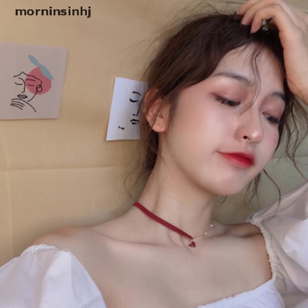 Kalung Bentuk Hati Warna Merah Untuk Wanita