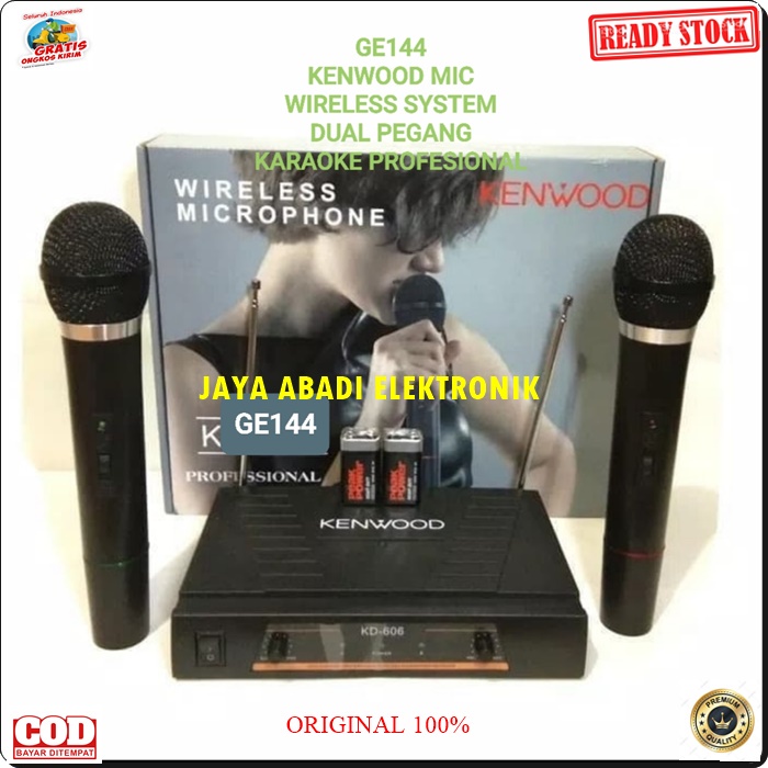 G144 KENWOOD MIC HANDLE SEPASANG MIKROPHONE DISPLAY VOKAL PROFESIONAL BEST SISTEM AUDIO PANGGUNG DYNAMIC PENGERAS SUARA JERNIH DAN SENSITIF COCOK UNTUK MC PIDATO CERAMAH DLL LEBIH PRAKTIS BISA UNTUK SEGALA JENIS AUDIO HARGA TERJANGKAU