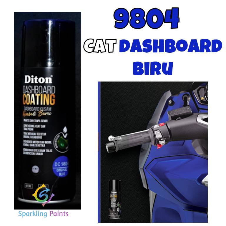 Pilok Diton Dashboard Coating 9804 Original Blue / Dasbor Biru 400ml