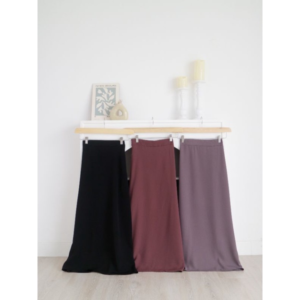 YEJI SKIRT POLOS / A line / highweist ( wajib baca deskripsi produk)