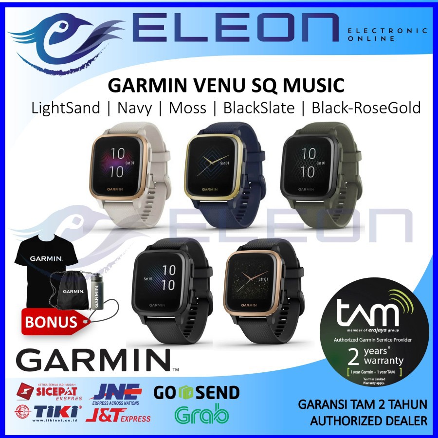 Garmin Venu SQ Music / Venu Square GPS Music - Garansi Resmi TAM 2