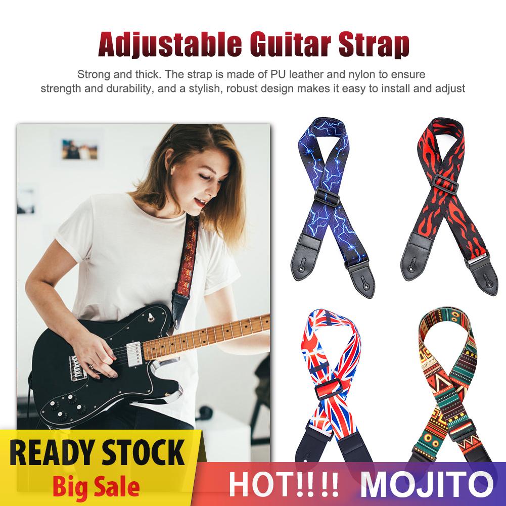 Strap Adjustable Bahan Kulit Untuk Gitar Folk