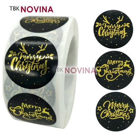 Stiker Christmas Natal / Label Segel  2.5cm (10 pcs)