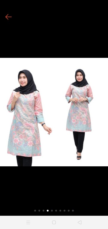 Batik Tunik Solo Terbaru Pekalongan Original Zipper M L Xl Xxl Xxxl Td 055