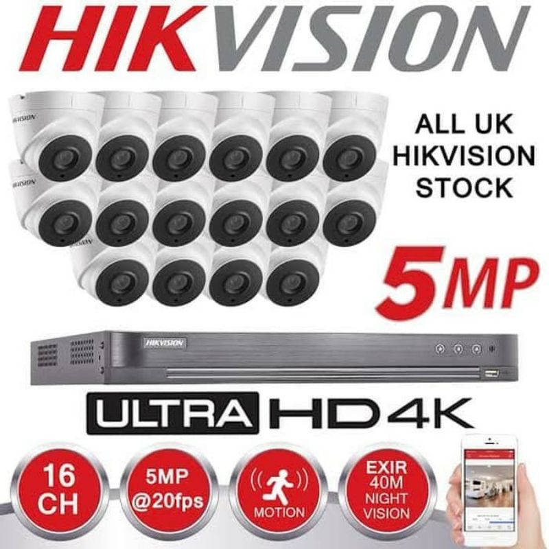 PAKET CCTV HIKVISION DVR 8CH 5CCTV LENGKAP