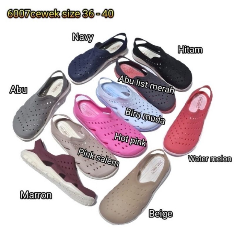 Sepatu sandal jelly karet pria wanita size 36-40 import bara-bara zh 6007