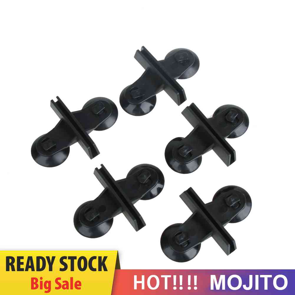 5pcs Holder Suction Cup Bahan Plastik Warna Hitam Untuk Akuarium Ikan