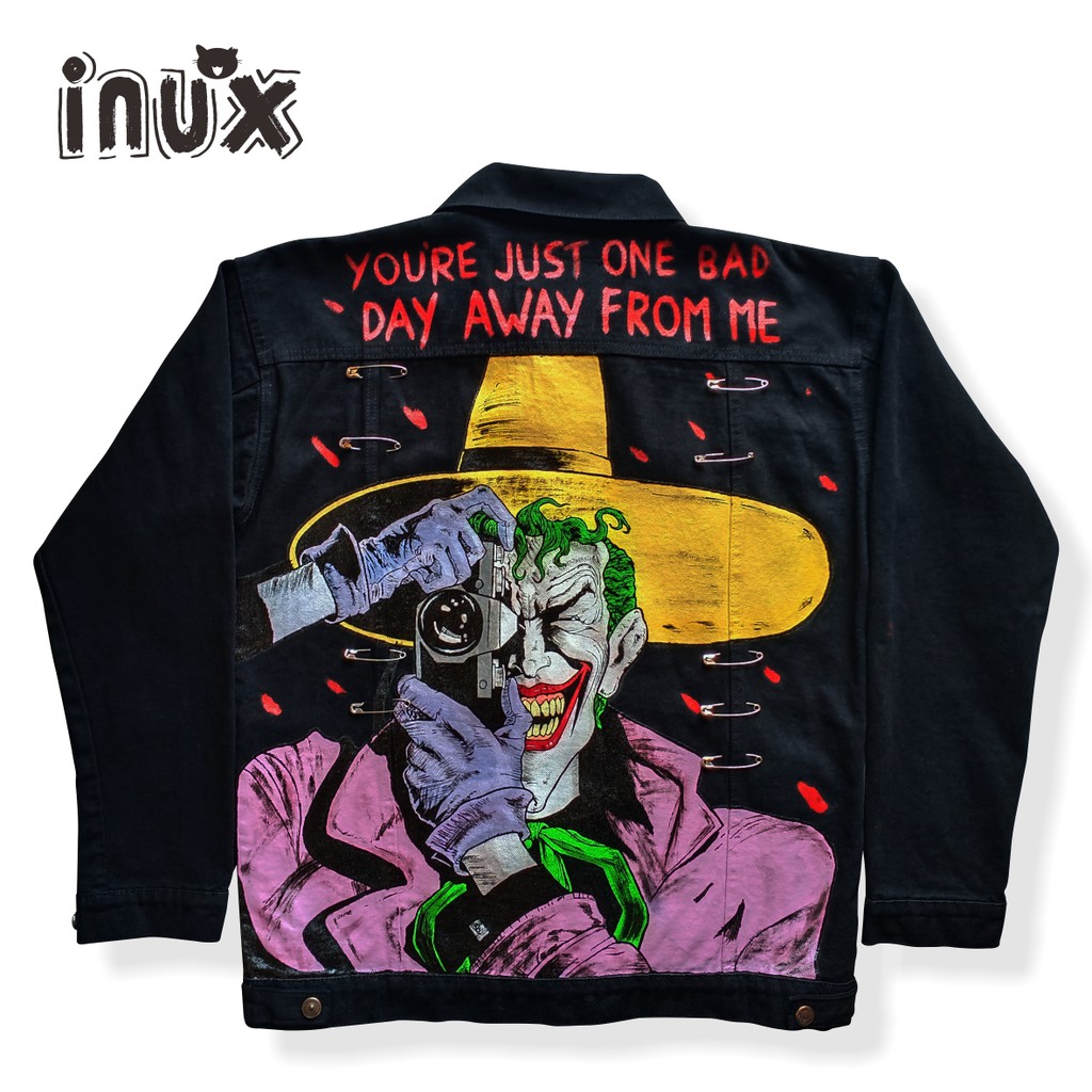  JAKET  JEANS LEVIS  PRIA DENIM JACKET CUSTOM JOKER THE 