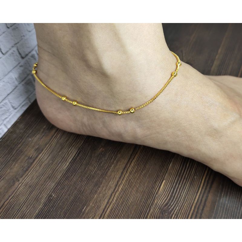 Fifi Fashion Gelang Kaki Kombinasi Lada Model Perhiasan Lapis emas 28#