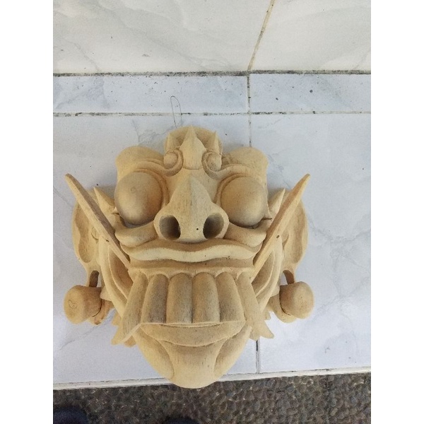 Putihan Topeng Tapel Mentahan Kepala Rangda Leak Subeng Tempel Bolong Kerajinan Handmade Khas Bali