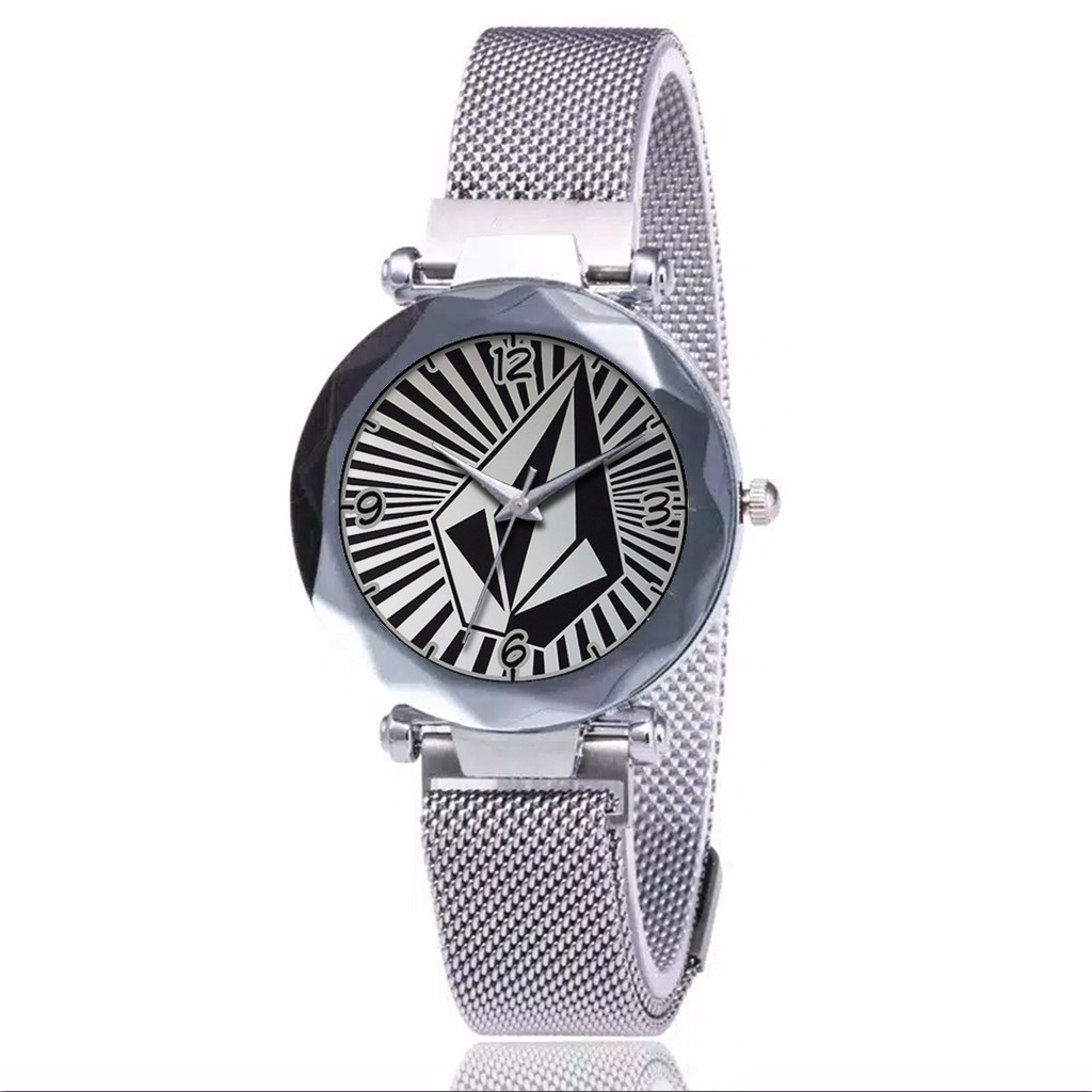 Jam Tangan Wanita Custom - VOLCOM MOTIF 1 Free Box &amp; Batre Cadangan