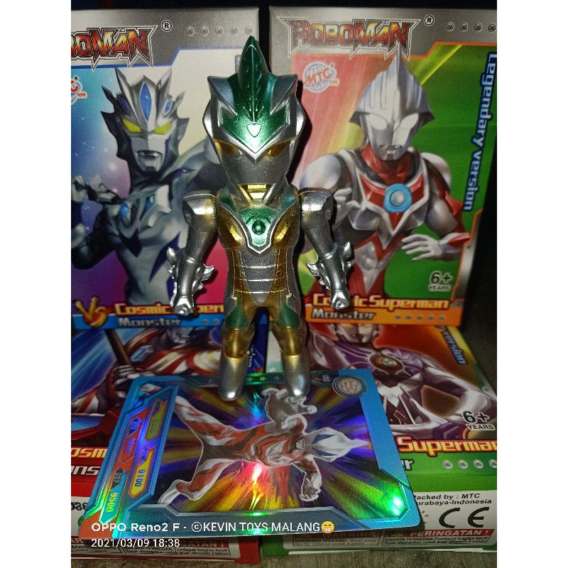 MC 432 ROBOMAN BOX KARTU PLUS ULTRAMAN / mainan robot ultramen tinggi 10cm plus kartu ultraman