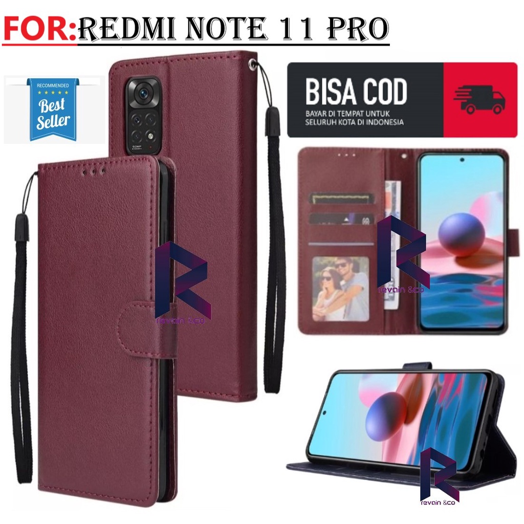 FLIP COVER XIAOMI REDMI NOTE 11 PRO CASING FLIP WALLET LEATHER KULIT PREMIUM SARUNG BUKA TUTUP FLIP CASE XIAOMI REDMI NOTE 11 PRO