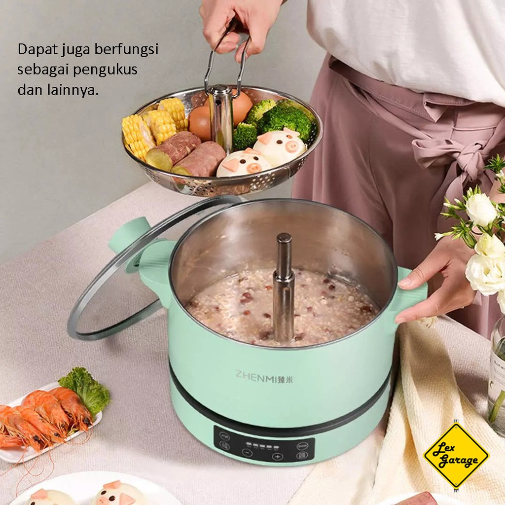 Panci Listrik Steamer Hotpot Steamboat Listrik Zhenmi H3