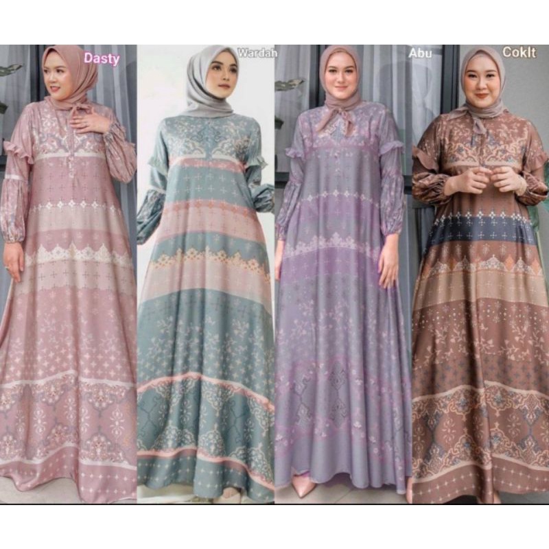 DRESS Motif Maxmara Lux | Couple Gamis Motif || Seragam Gamis