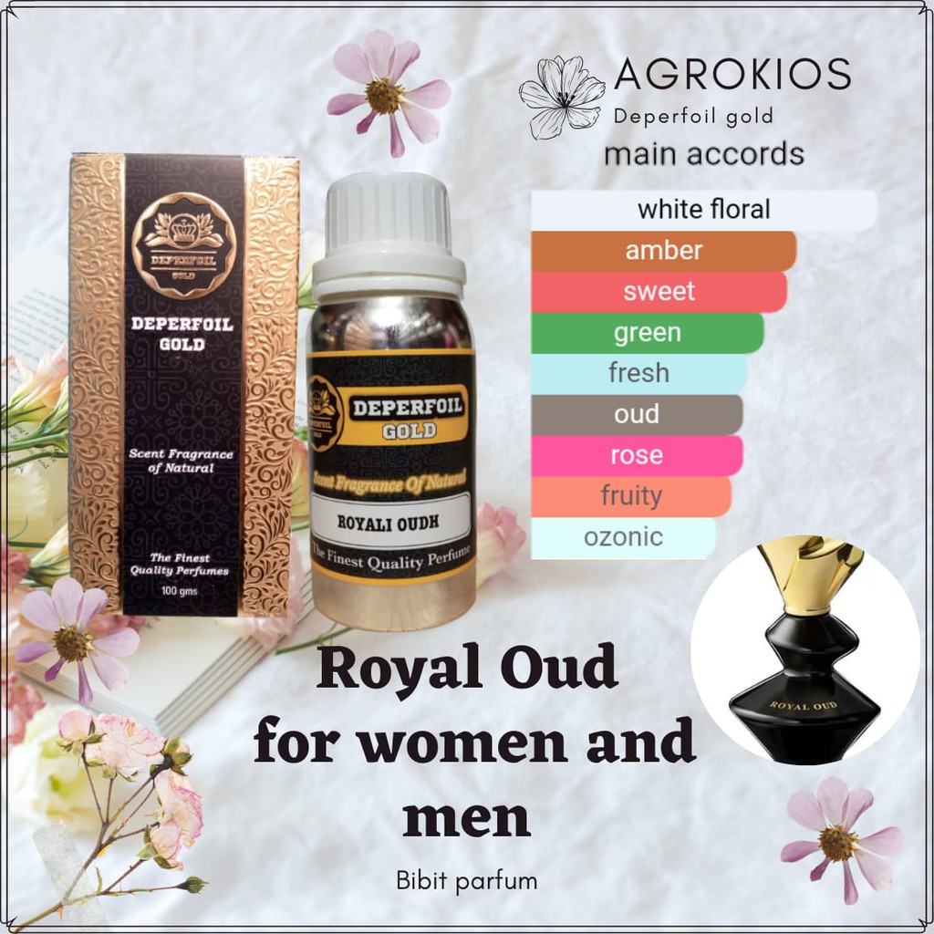 bibit parfume royal oud 100 ml kemasan segel by deperfoil gold original