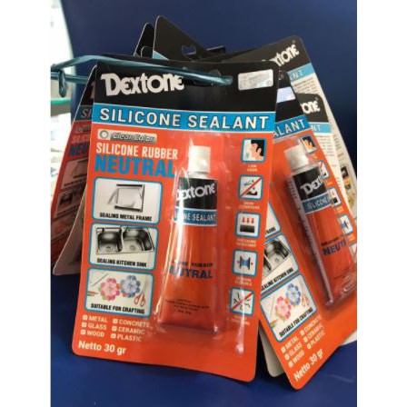 

Lem Kaca Silen Perekat Silicone Rubber Sealant Neutral DEXTONE 30g
