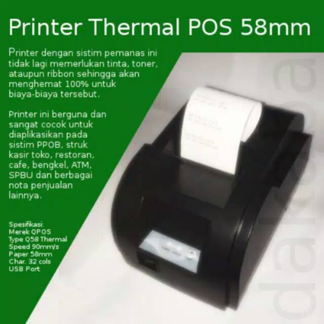 

Printer Thermal Pos 58mm - Printer Struk QPOS