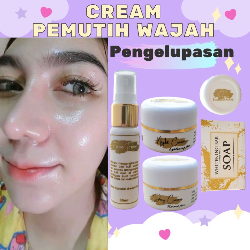 CREAM PEMUTIH WAJAH [PAKET PENGELUPASAN & PAKET NON PENGELUPASAN]CREAM PEMUTIH WAJAH/PEMUTIH WAJAH/S