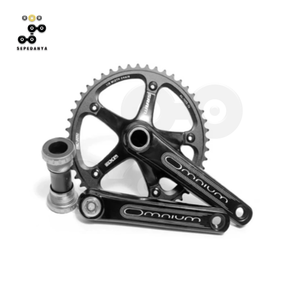 Sram Omnium Crankset Crank Set 48t 48 T BCD 144 Arm 165mm 165 mm Fixie Fixed Gear Track Bike Bicycle