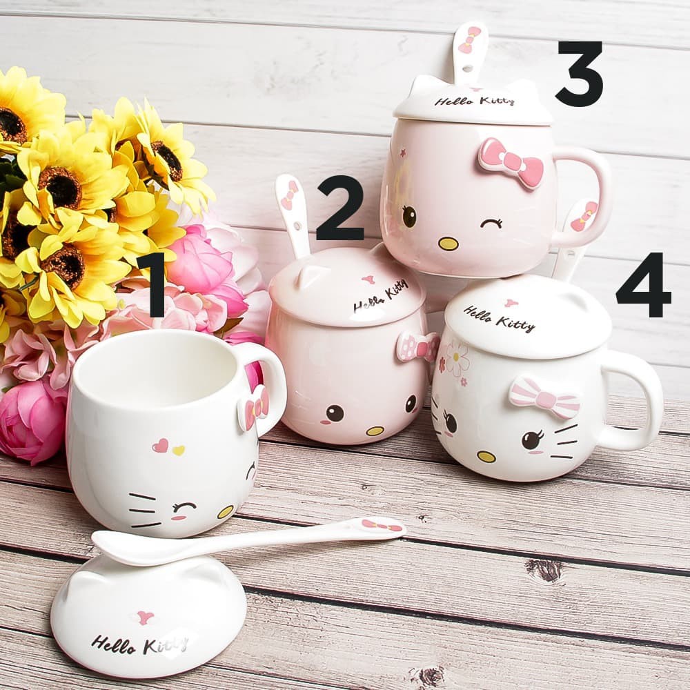 Mug Gelas Air Minum Kopi Karakter Cute Hello Kitty Shopee
