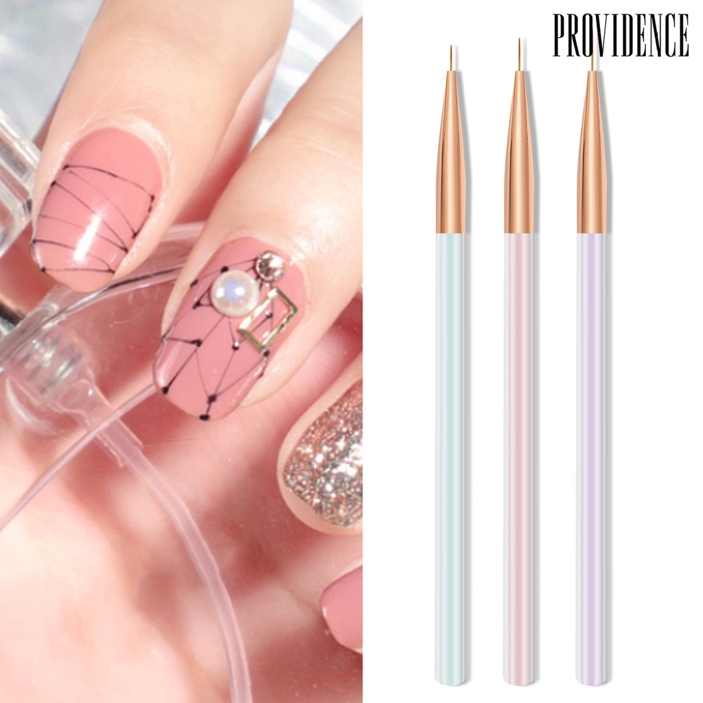 Providence 3pcs / Set Pen Nail Art Anti Karat Bahan Abs Warna Macaron