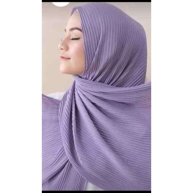 hijab psmina prisket  bahan hyget halus-LILAC