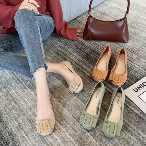 Dijual DM24 SEPATU FALT SHOES JELLY CEWEK WANITA MULES - Nude 38 Murah