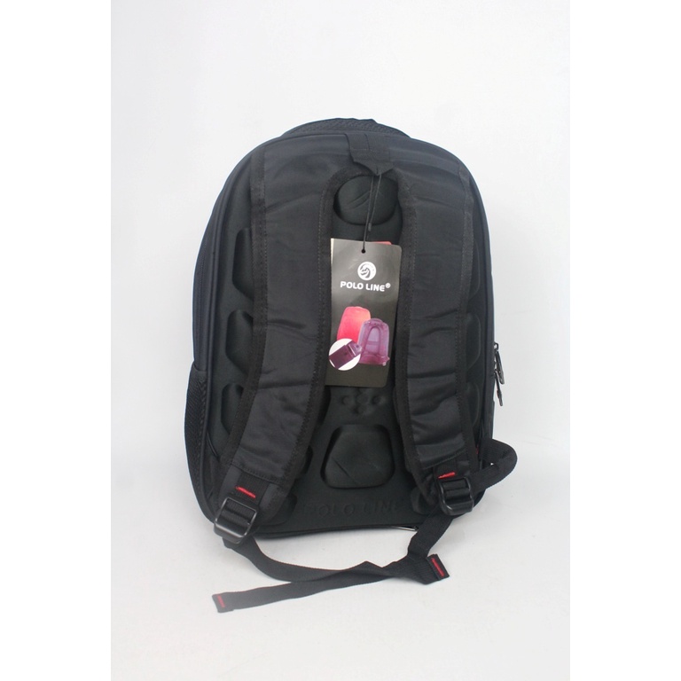 Tas Ransel Pria Tas Remaja Anak Cowok Tas Laptop Polo Line Free Rain Cover Terbaru