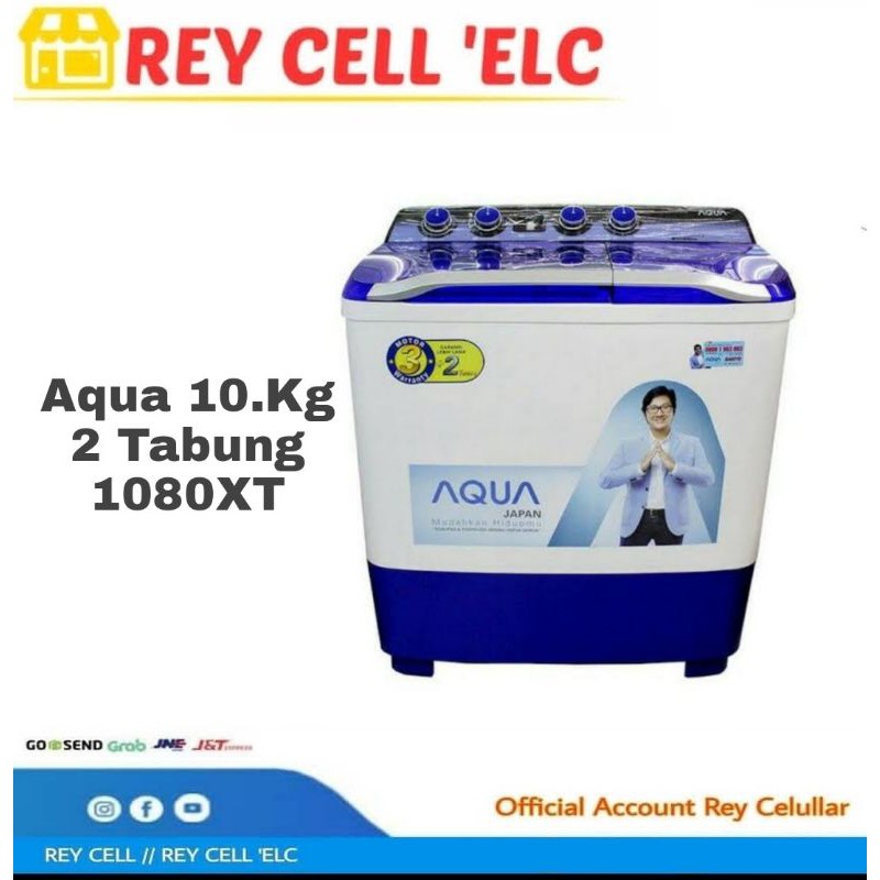 mesin cuci Aqua 10kg 2 tabung / bandar lampung