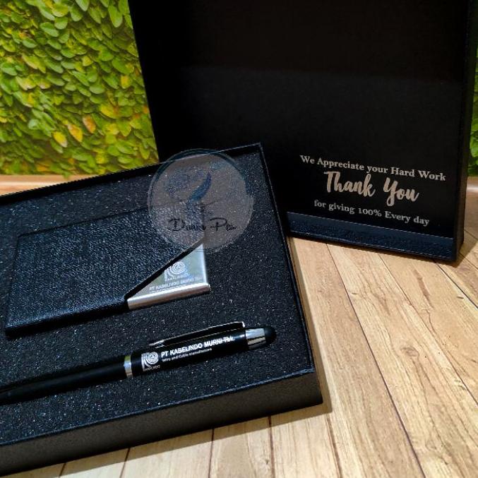 

Terlaris!! Giftset Custom Profesional Pen + Card Holder, Hampers Eksklusif, hadiah Eksekutif, seminar Kit 04J#