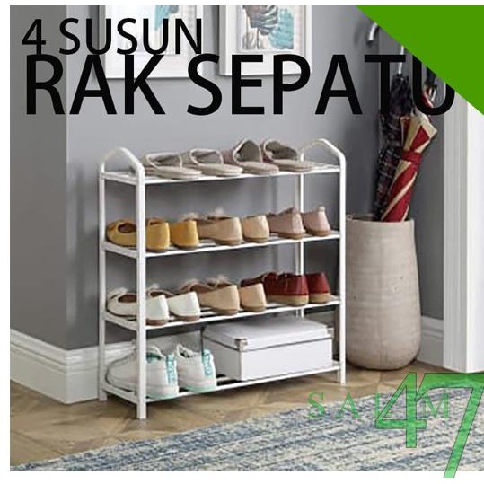 [[COD]] RAK SEPATU 4 TINGKAT tempat sepatu 4 susun ACE HARDWARE tempat sandal HEMAT Kode 793