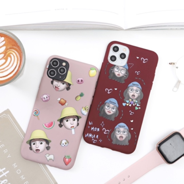 Memoji Girl Soft Case iPhone 6 7 8 SE 6+ 7+ 8+ X XR XS 11 12 MINI PRO MAX