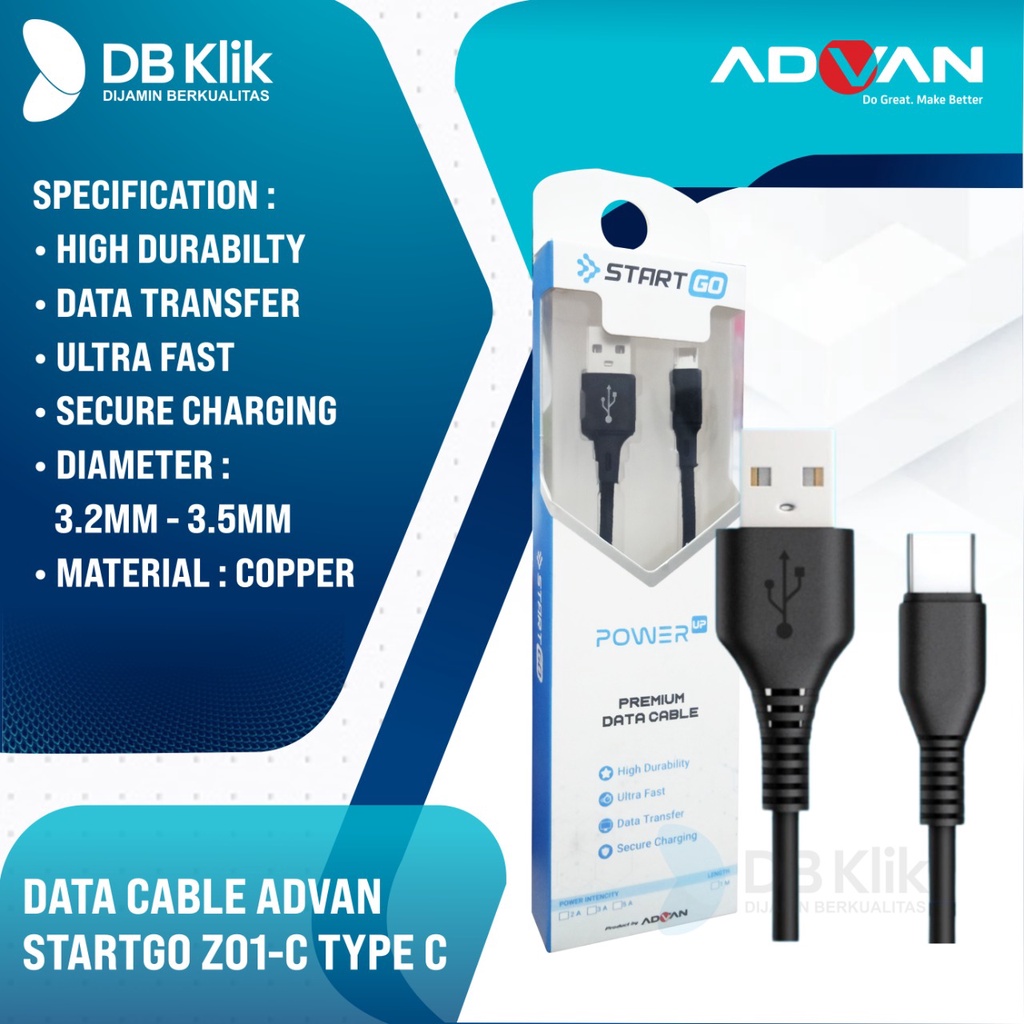 Kabel Data PREMIUM ADVAN STARTGO Z01-C Type C - Advan START GO Z01C