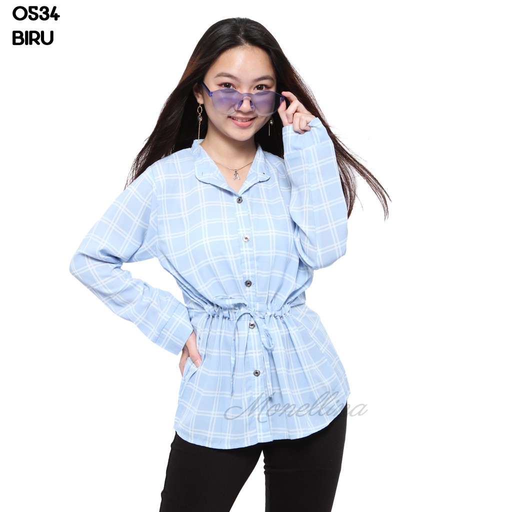 Monellina 0534 Baju  Blouse  Atasan Tangan  Panjang Murah 