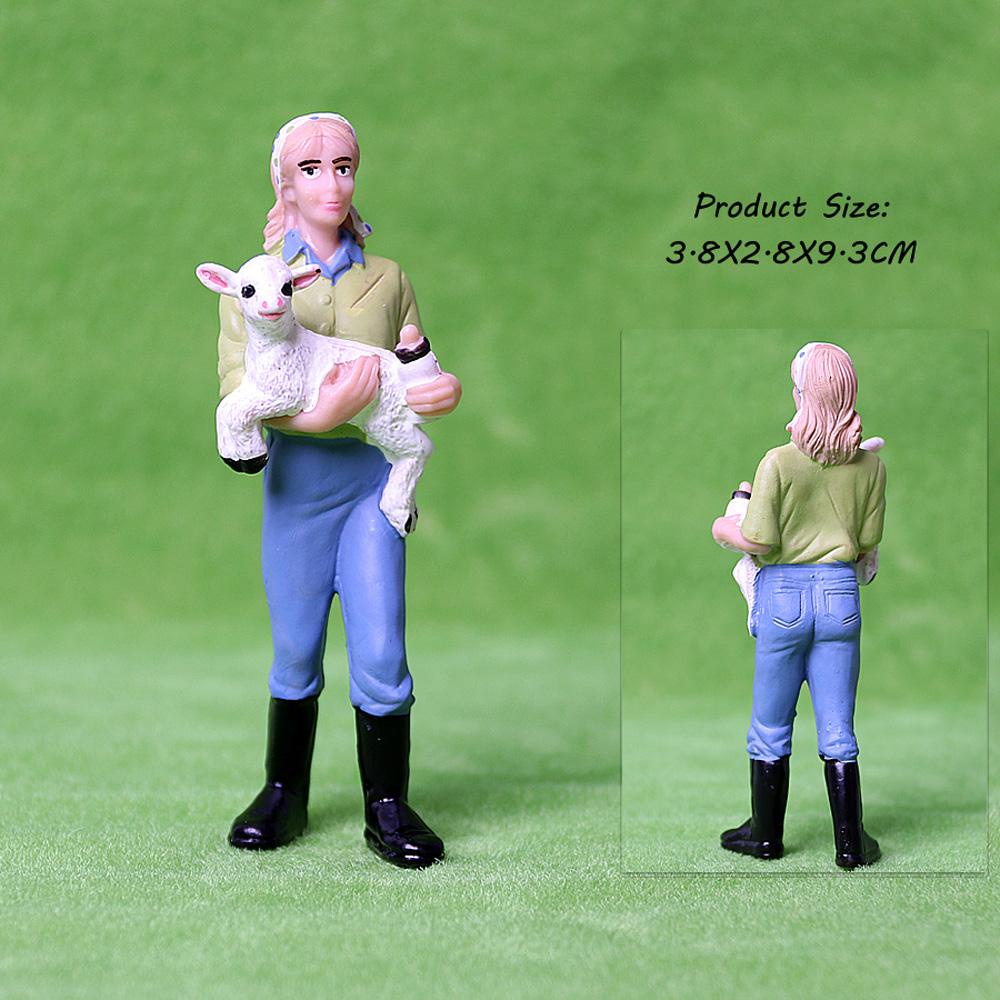 Lanfy Mainan Action Figure Model Shepherd Feeder Farm Staff Untuk Dekorasi Rumah