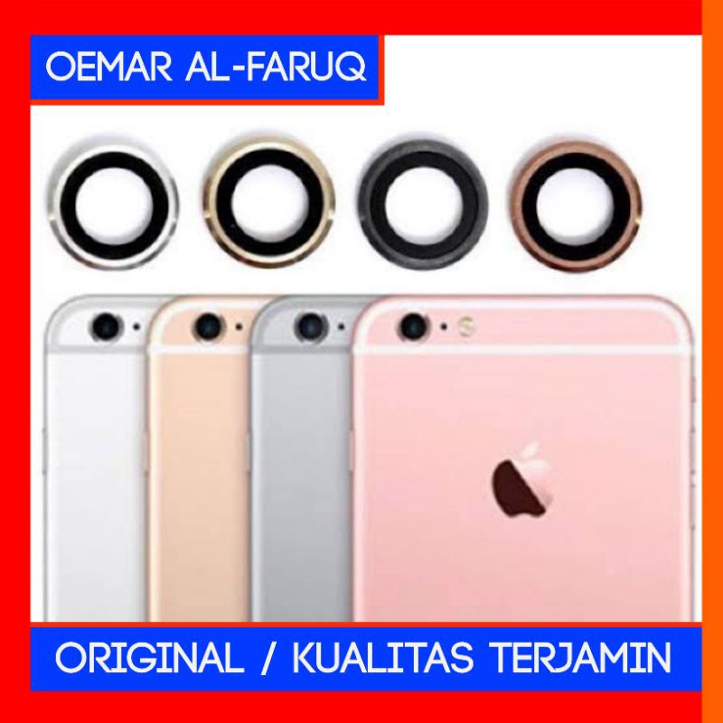 KACA KAMERA LENSA KAMERA BELAKANG IP 6 6S PLUS/6+ /RING KAMERA IP 6plus Original Terlaris