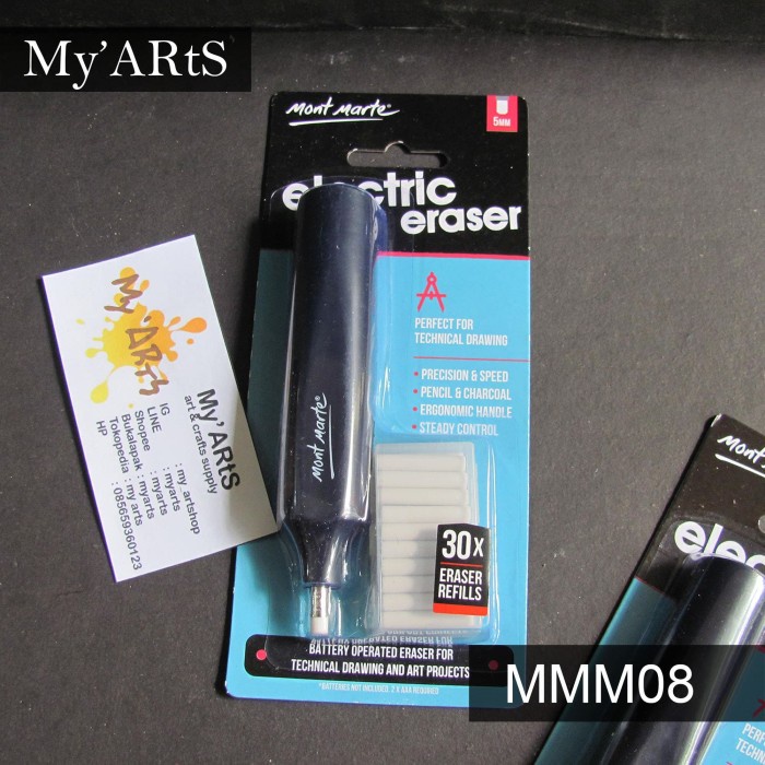 

Mont Marte Electric Eraser With 30Pcs Refill Penghapus Elektrik