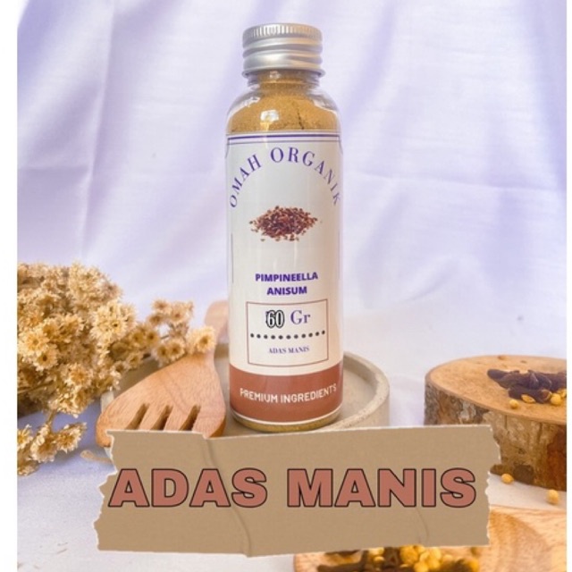 

OMAHORGANIC Adas manis bubuk 50gram / Pimpineella anisum powder