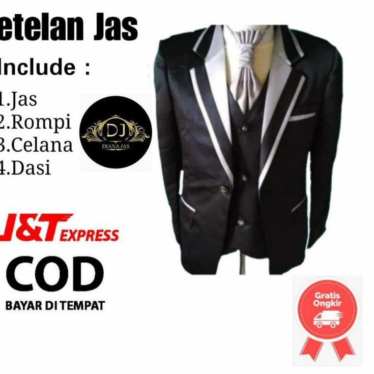 Paling Disukai.. JAS PRIA PENGANTIN MODREN MEWAH MURAH BERKUALITAS JAS FORMAL PRIA MODERN JAS HITAM 