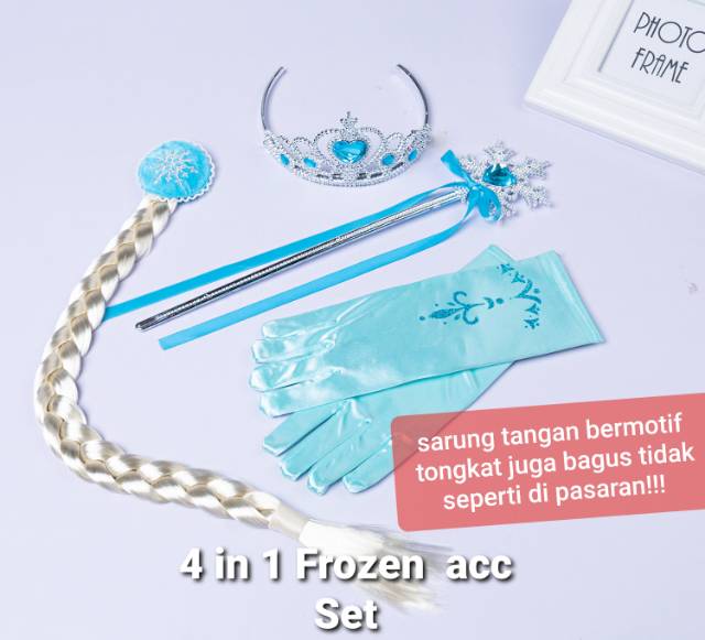 PREMIUM FROZEN ICE BLUE / DRESS PRINCESS ELSA IMPORT BLUE BAGUS / GAUN PESTA ANAK PEREMPUAN