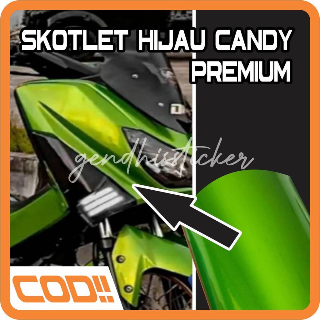 Stiker Skotlet Hijau Candy Superglossy