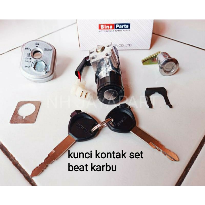 kunci kontak+kunci jok beat karbu 2008-2012 lokal