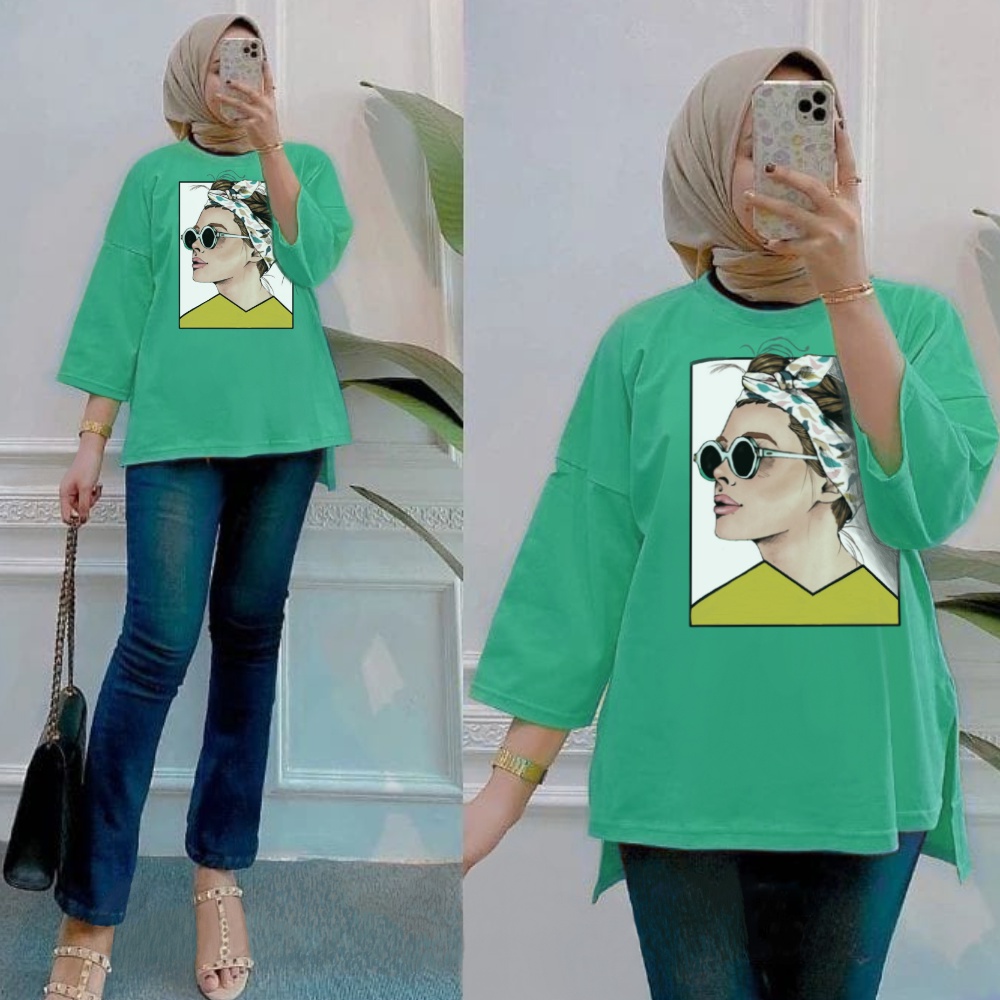 LD 130 ATASAN OVERSIZE PENGUIN KAOS JUMBO WANITA