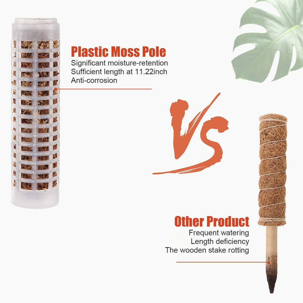 Untuk Pot Tanaman Lumut Tiang Stackable Plastik Rambat Mendukung Rangka Panjat Alat Berkebun Tanaman Berlubang Desain Tongkat