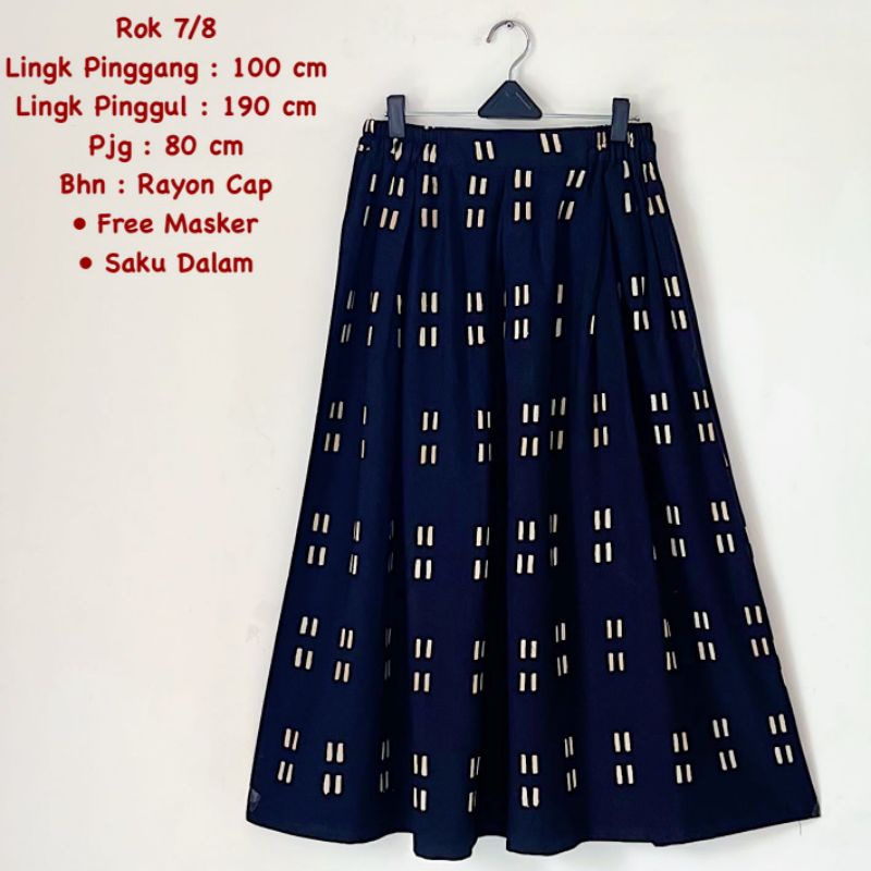 rok katun btik 7/8 batik solo