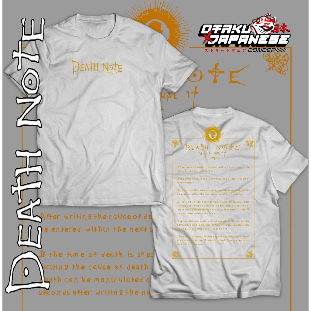 Kaos Disto Anime Death Note - Death Note tutorial To Death Concep