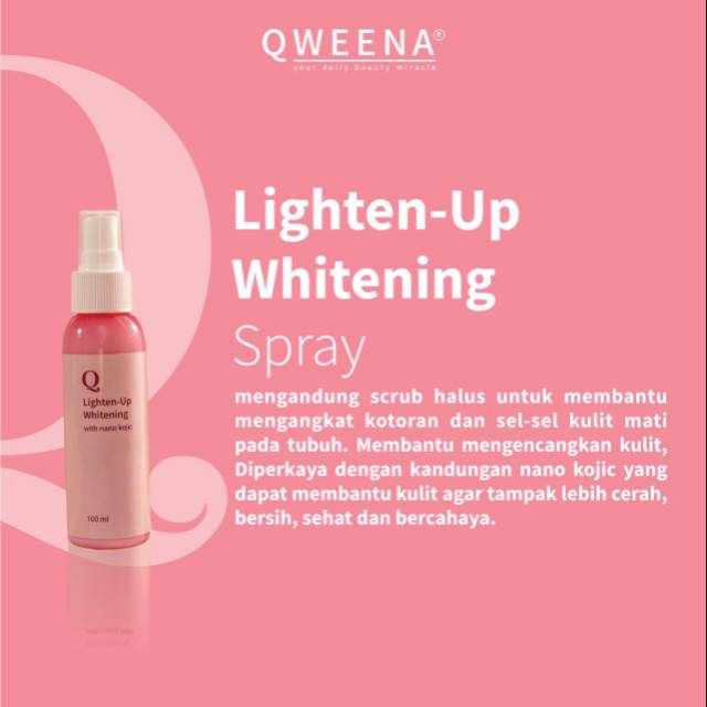 QWEENA LIGHTEN UP WHITENING SPRAY / QWEENA BPOM/  QWEENA ORIGINAL