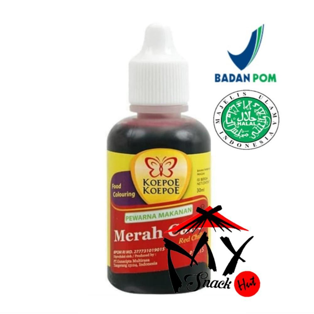 

KOEPOE PEWARNA MERAH CABE 30ML - KUPU SUMBO MAKANAN RED CHILLI FOOD COLOURING HALAL MUI Berkualitas